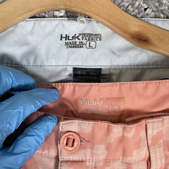 Huk Performance Shorts Bundle of Two Men's Large Camouflage Cargo Utility Beach - Picture 2 of 6